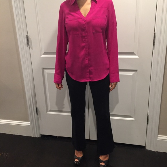 Express original fit Portofino pink blouse size XS - Picture 3 of 7